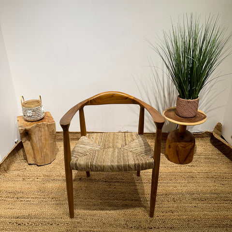 BANTENG Walnut Rattan Armchair Boho