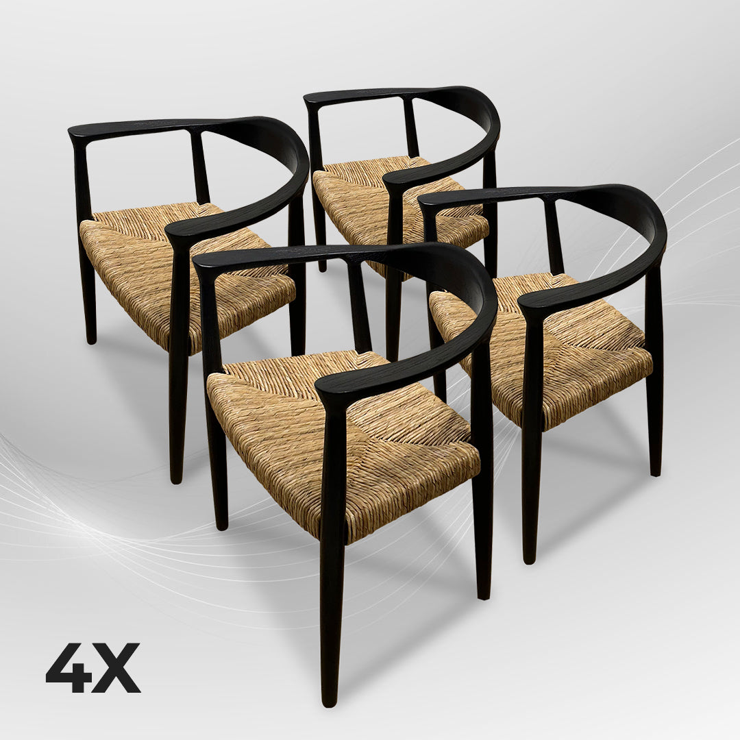 BANTENG Walnut Rattan Armchair Boho