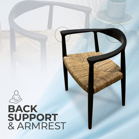 BANTENG Black Rattan Armchair Boho