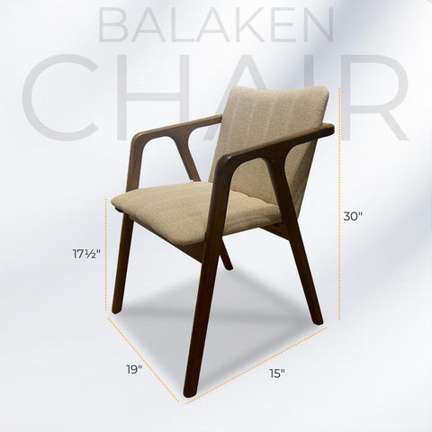 BALAKEN-LONG Armchair with Upholstered Seat