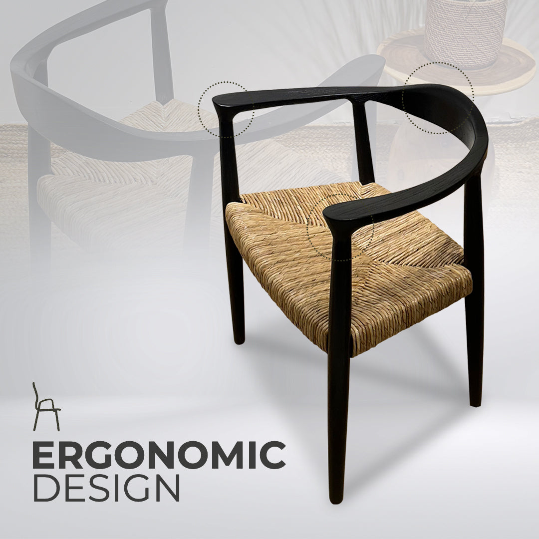 BANTENG Black Rattan Armchair Boho