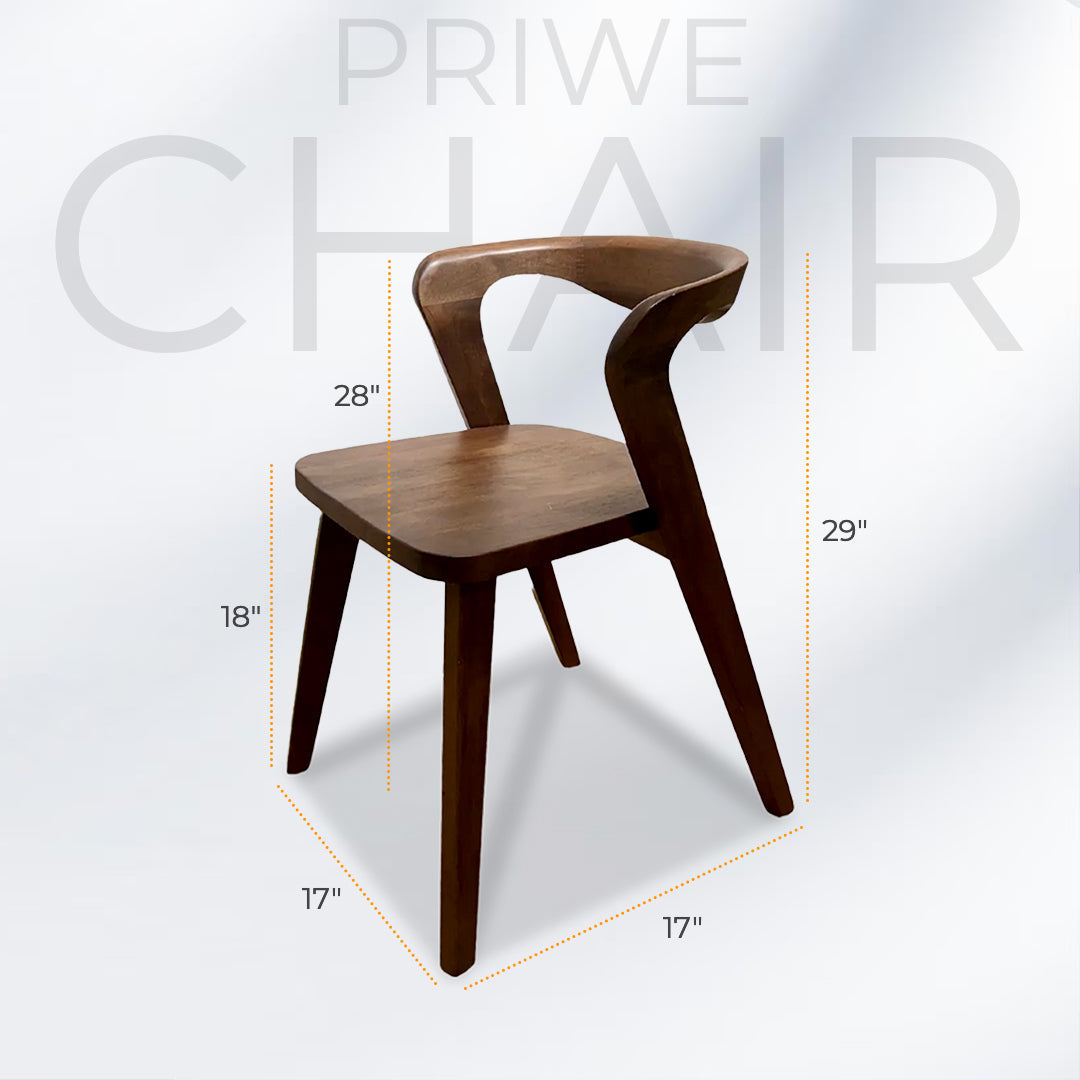 PRIVE Mid-Century Walnut Dining Chair