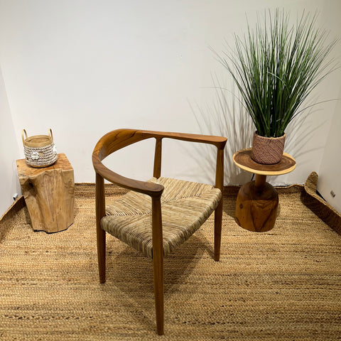 BANTENG Walnut Rattan Armchair Boho