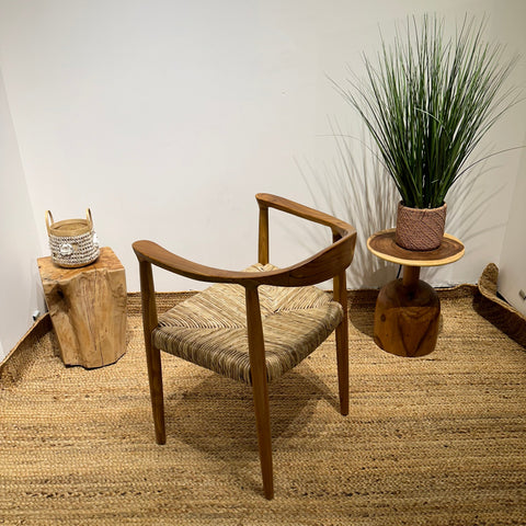 BANTENG Walnut Rattan Armchair Boho