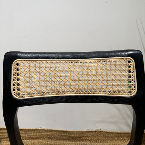 STACKING Black Rattan Dining Chair