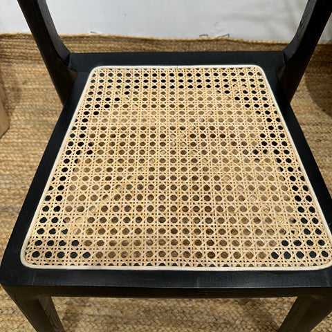 STACKING Black Rattan Dining Chair