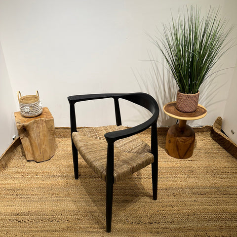 BANTENG Walnut Rattan Armchair Boho