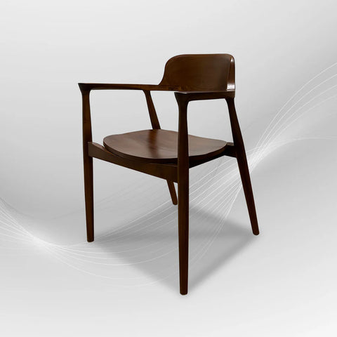 HIRASHIMA Walnut Comfortable Mid-Century Modern Dining Chair