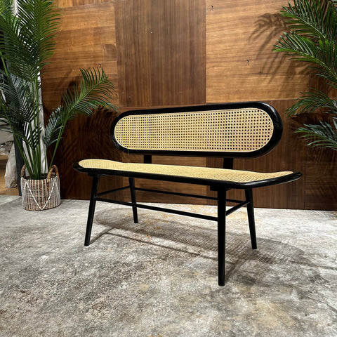 SUNLIT RETREAT RATTAN BENCH