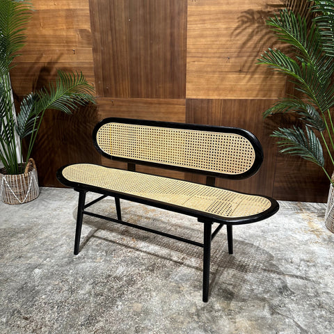 SUNLIT RETREAT RATTAN BENCH