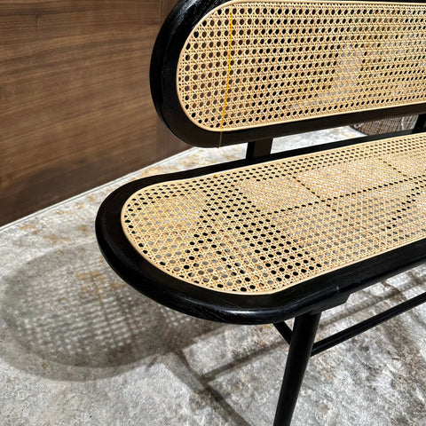 WOVEN RATTAN BENCH