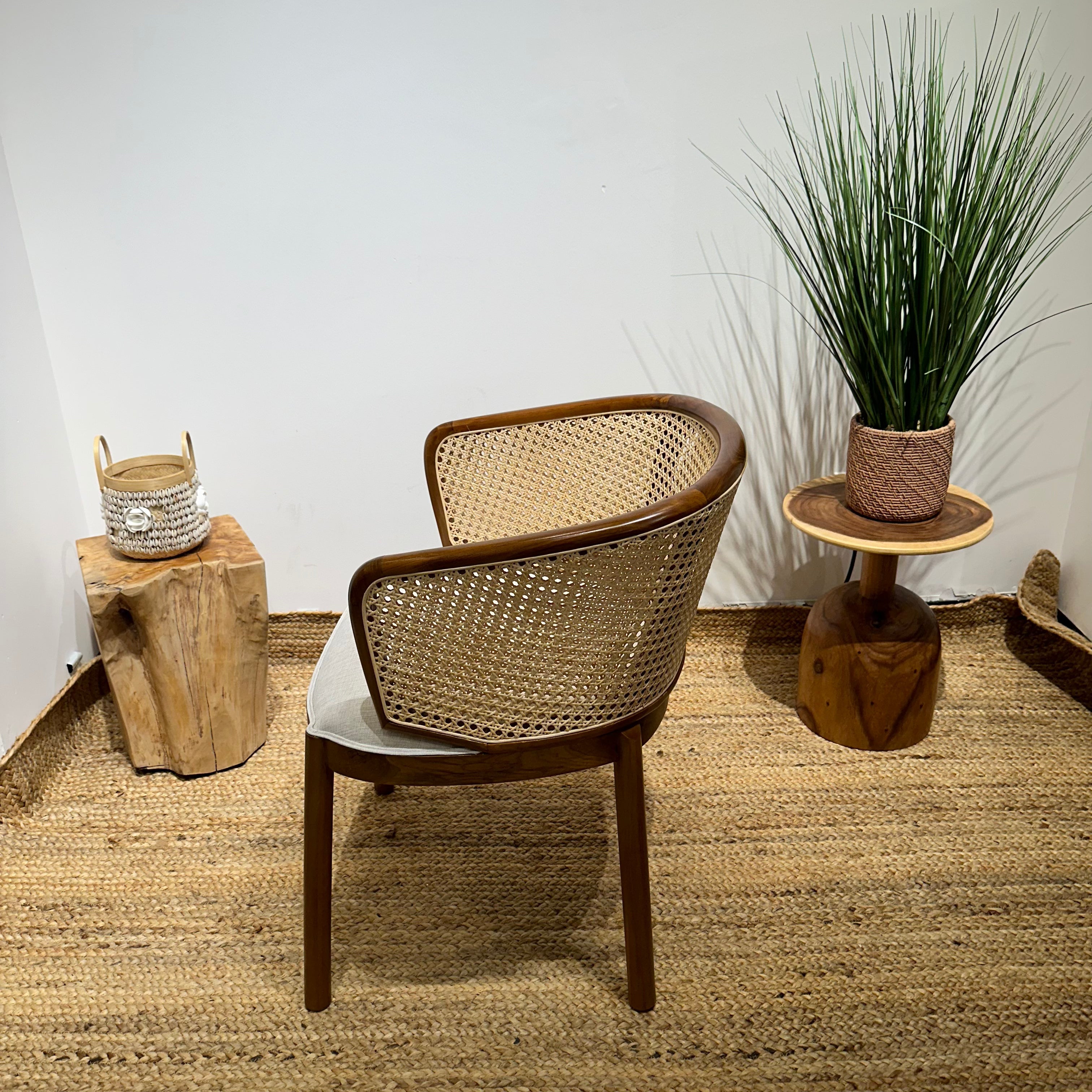 MANGKOKCLEOPATRA Walnut Rattan Armchair