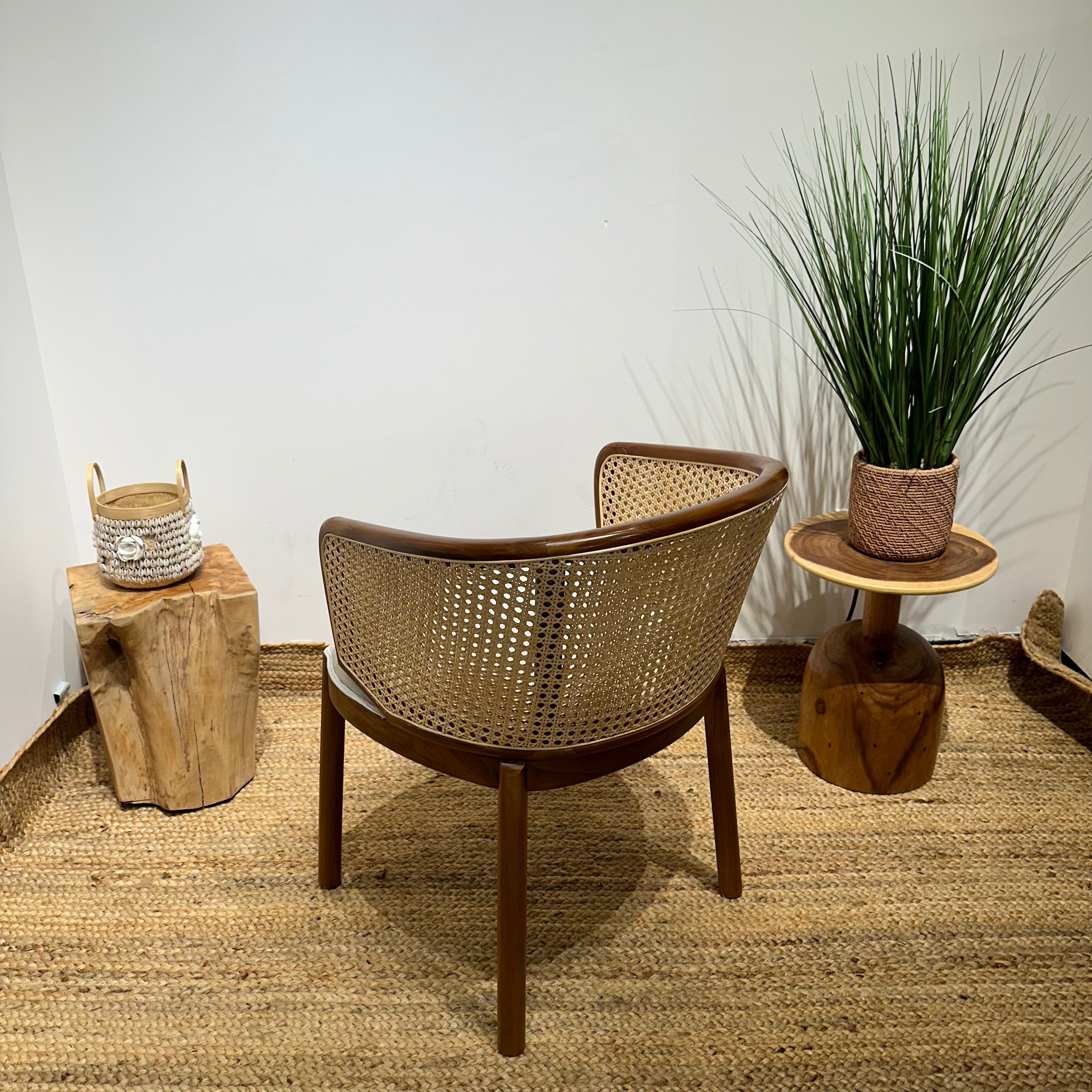 MANGKOKCLEOPATRA Walnut Rattan Armchair