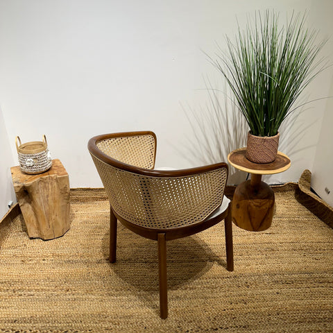 MANGKOKCLEOPATRA Walnut Rattan Armchair