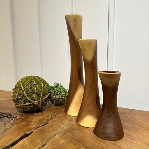 Candle Holder Wooden Design 1 (Set of 3 )