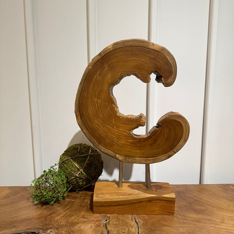 Enchanted wooden Décor - C shaped