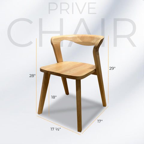 PRIVE Mid-Century Oak Dining Chair (Pre-Order)