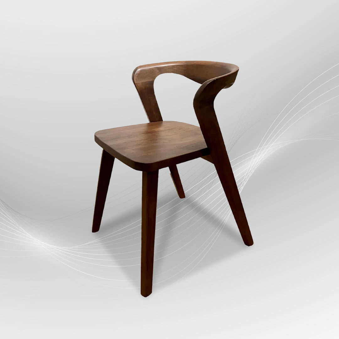 PRIVE Mid-Century Walnut Dining Chair| Solid Wood Modern Chair,Kitchen & Dining Room Chairs Modern Chair for Living Room, Dining Room