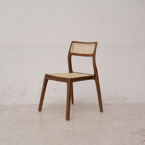 STACKING Black Rattan Dining Chair