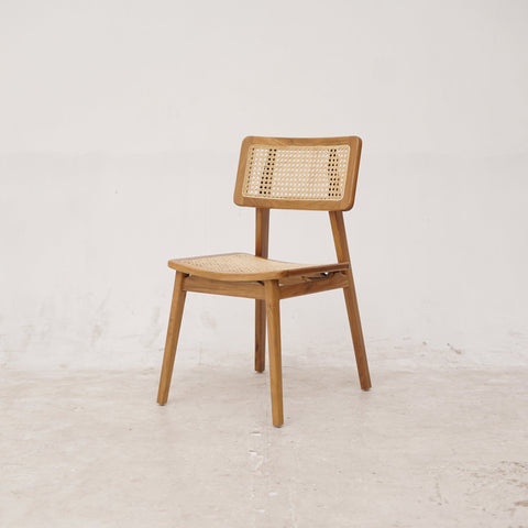 MOON Walnut Rattan Dining Chair