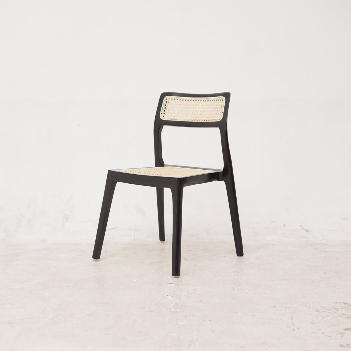 STACKING Black Rattan Dining Chair