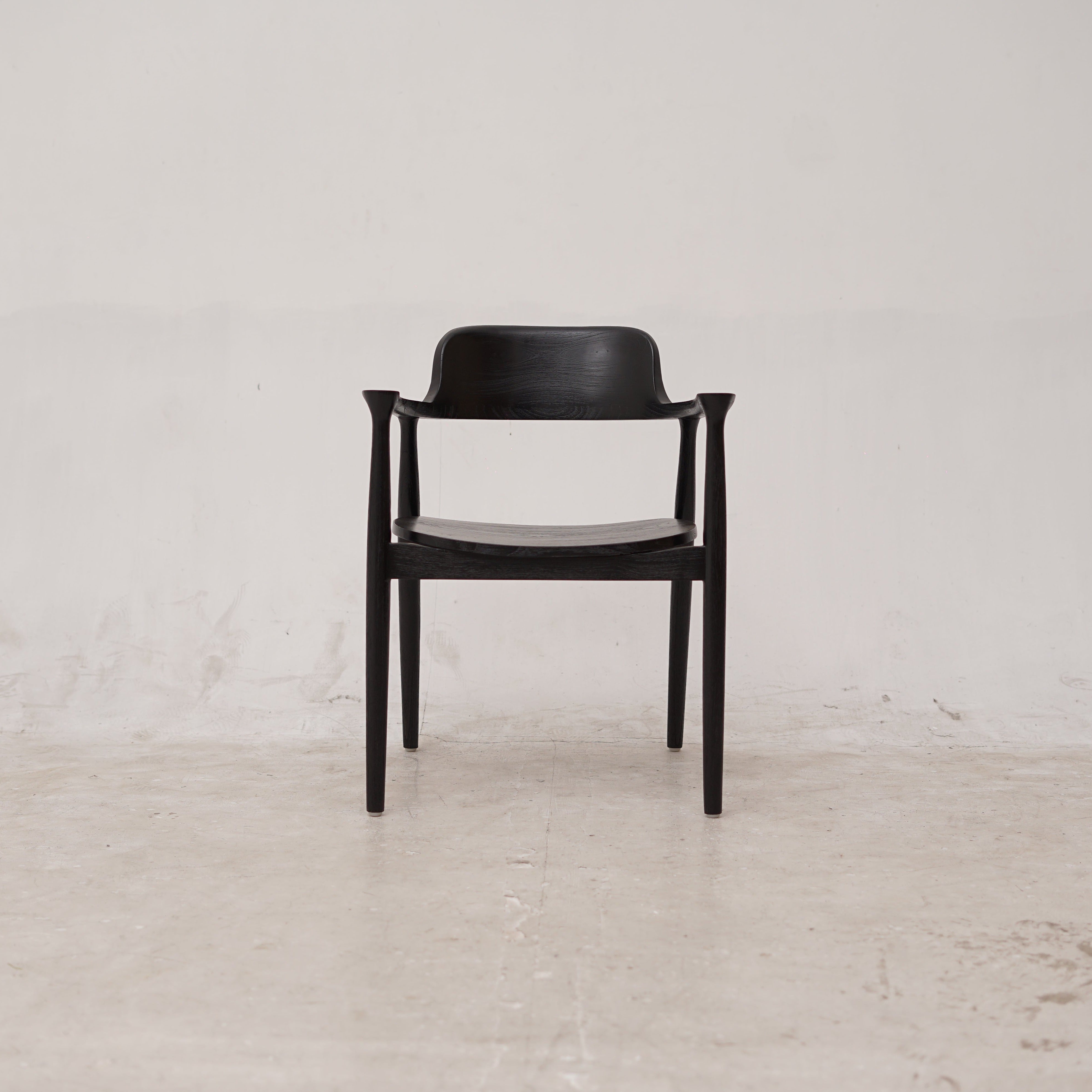 HIRASHIMA Black Comfortable Mid-Century Modern Dining Chair