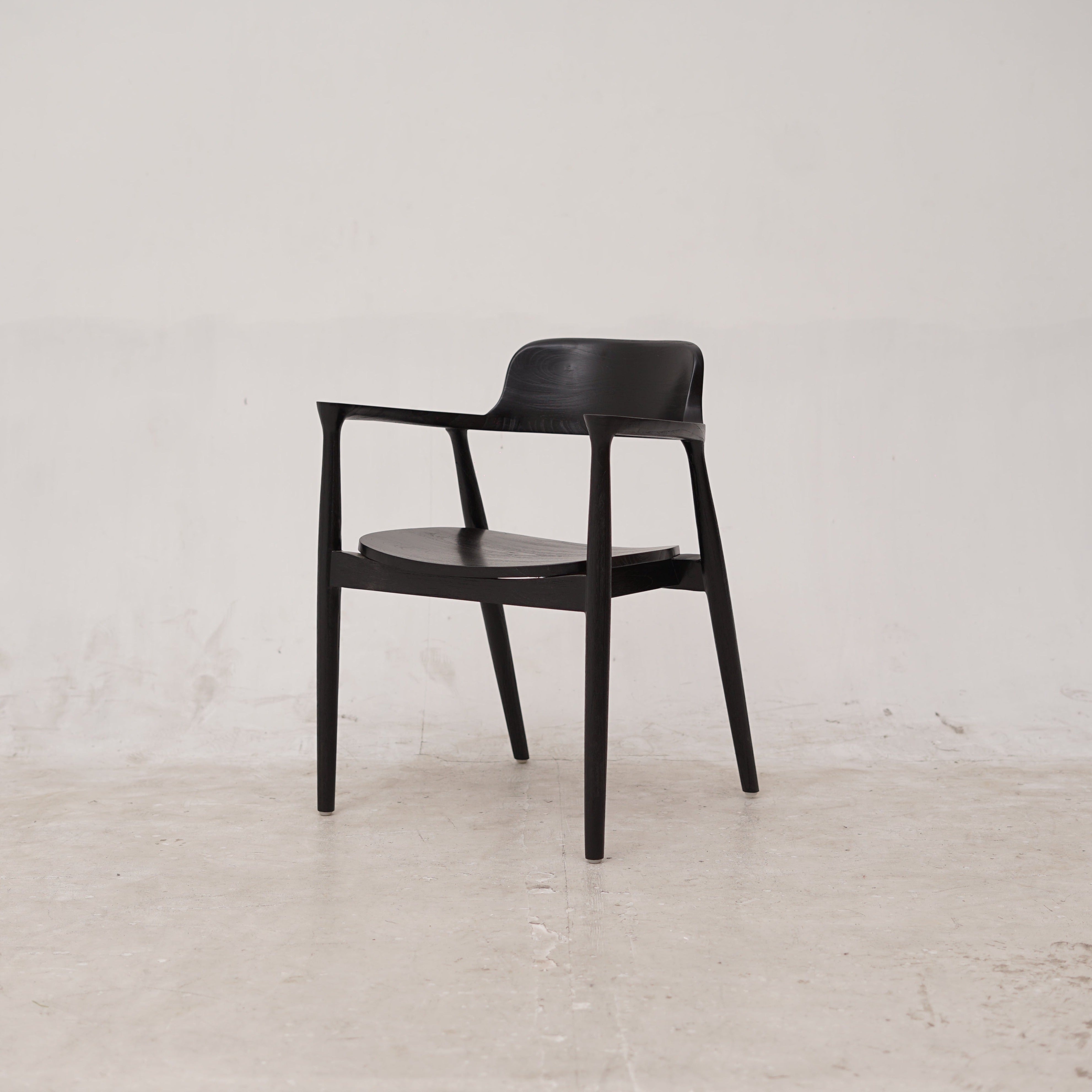 HIRASHIMA Black Comfortable Mid-Century Modern Dining Chair