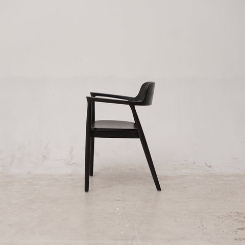 HIRASHIMA Black Comfortable Mid-Century Modern Dining Chair