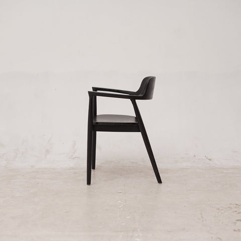 HIRASHIMA Black Comfortable Mid-Century Modern Dining Chair