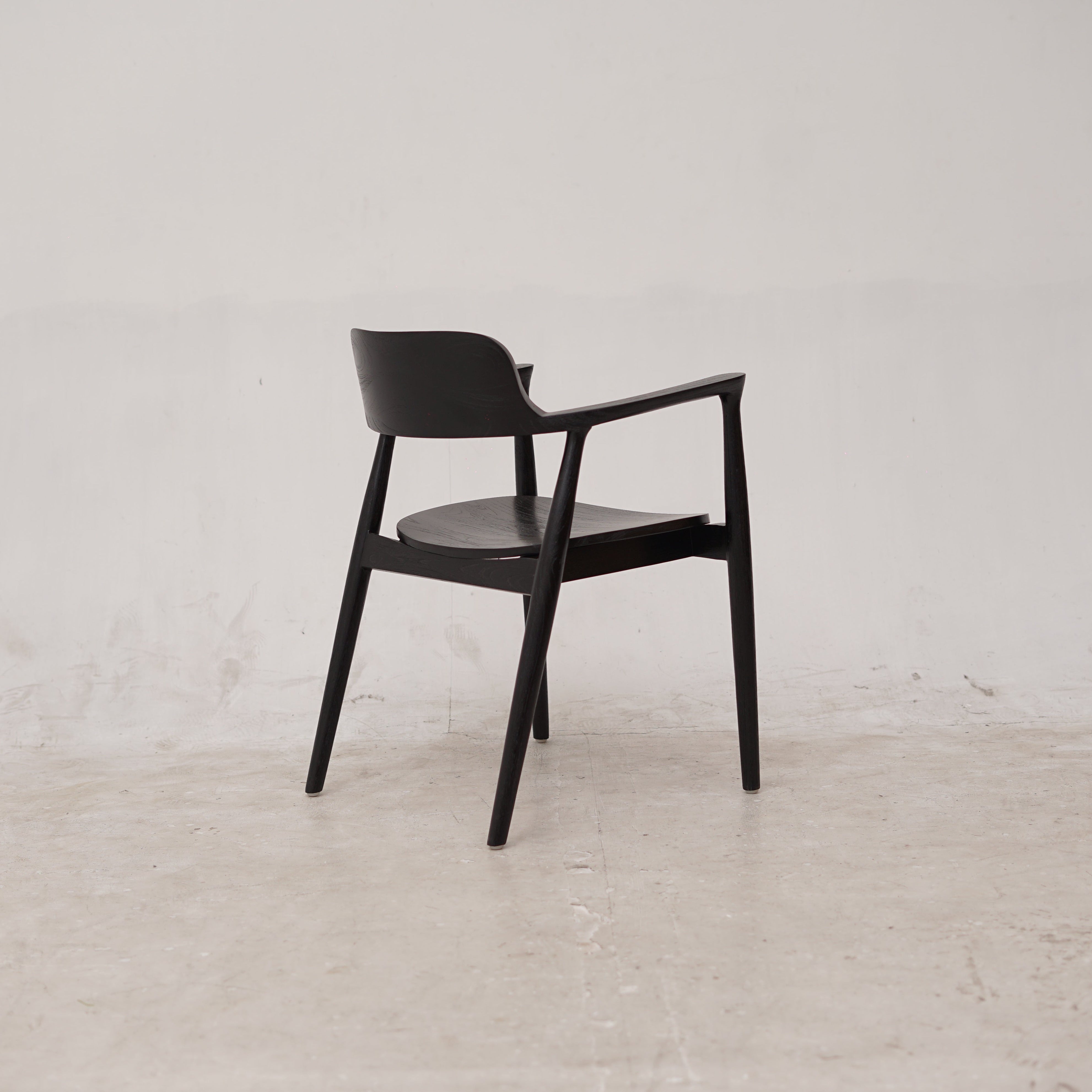 HIRASHIMA Black Comfortable Mid-Century Modern Dining Chair