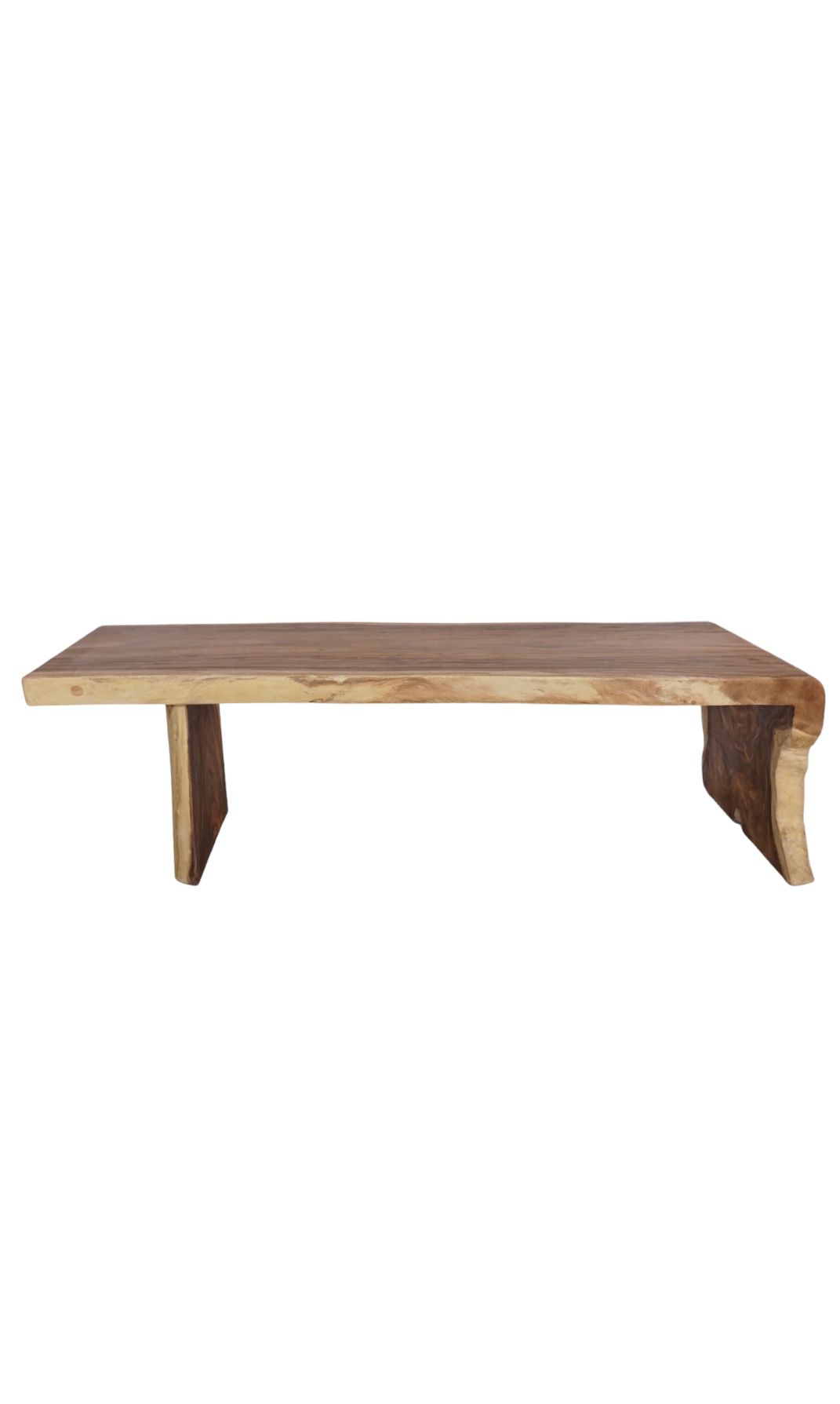 97" L SHAPE SOLID WOOD DINING TABLE