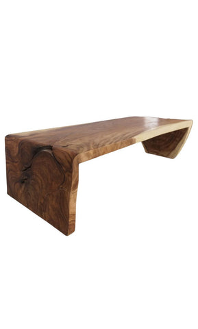 93" U SHAPE SOLID WOOD DINING TABLE